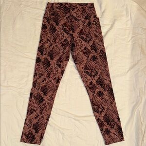 PINK Victoria's Secret Snake Print Leggings - Brown and Black